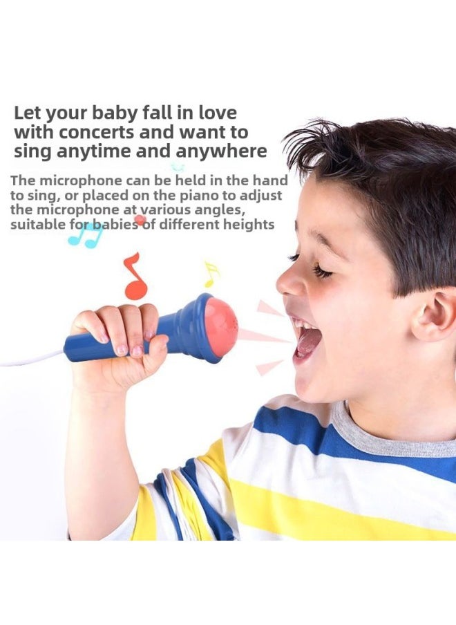 null - Children's Music Jazz Drum Educational Toys Early Education Enlightenment Clap Drum 0-3 Years Old Baby Multi-functional Drum Set-Color:2-in-1 Jazz Drum-indigo - Image 1