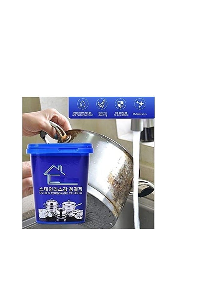 Cleaner Beauty Cookware Cleaner Stainless Steel Cleaning Paste Removes Stains from Pots and Pans Multi-Purpose Cleaner and Polish Quickly Removes Household Dirt and Stains Cleans Cookware and Oven Surfaces  - Image 2