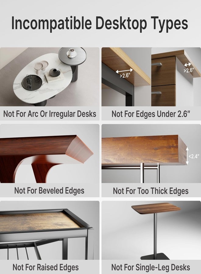 PEGZONE صينية تمديد مكتب PEGZONE، رف مكتب يُثبّت بمشبك، مقاس 24 × 12 بوصة، رف تمديد مكتب مع درج تخزين، مسند ذراع للطاولة، صينية لوحة مفاتيح تُثبّت بمشبك للمكتب والمنزل، منظم محطة عمل، متوسط، أسود - Image 2