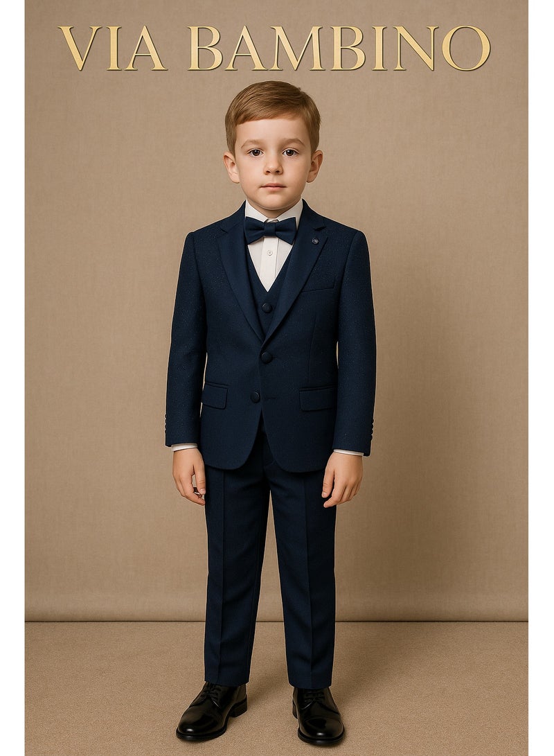 فيا بامبينو بدلة نافي رسمية للأولاد 9086 - Image 3