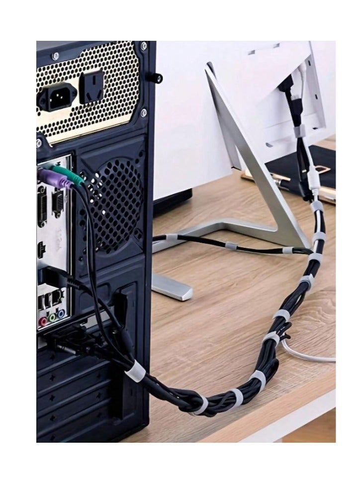 2pc Reusable Cable Organizing Tape: -Friendly, Durable & Versatile Cord Management For A Clutter-Free Space  - Image 5