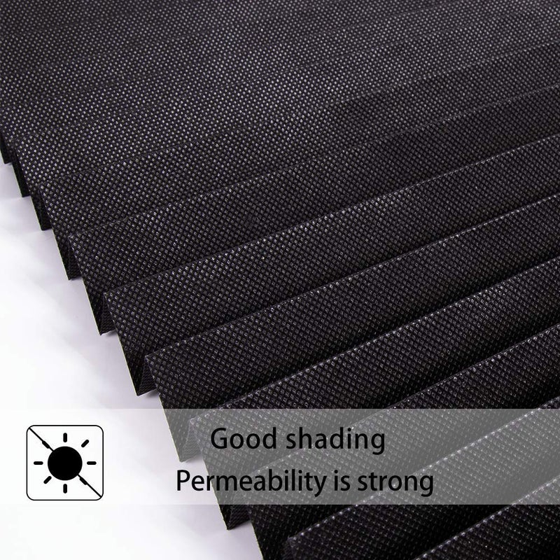 LUCKUP 3 Pack Cordless Light Filtering Pleated Fabric Shade,Easy to Cut and Install, with 6 Clips (36"x72" - 3 Pack, Black) - Image 3
