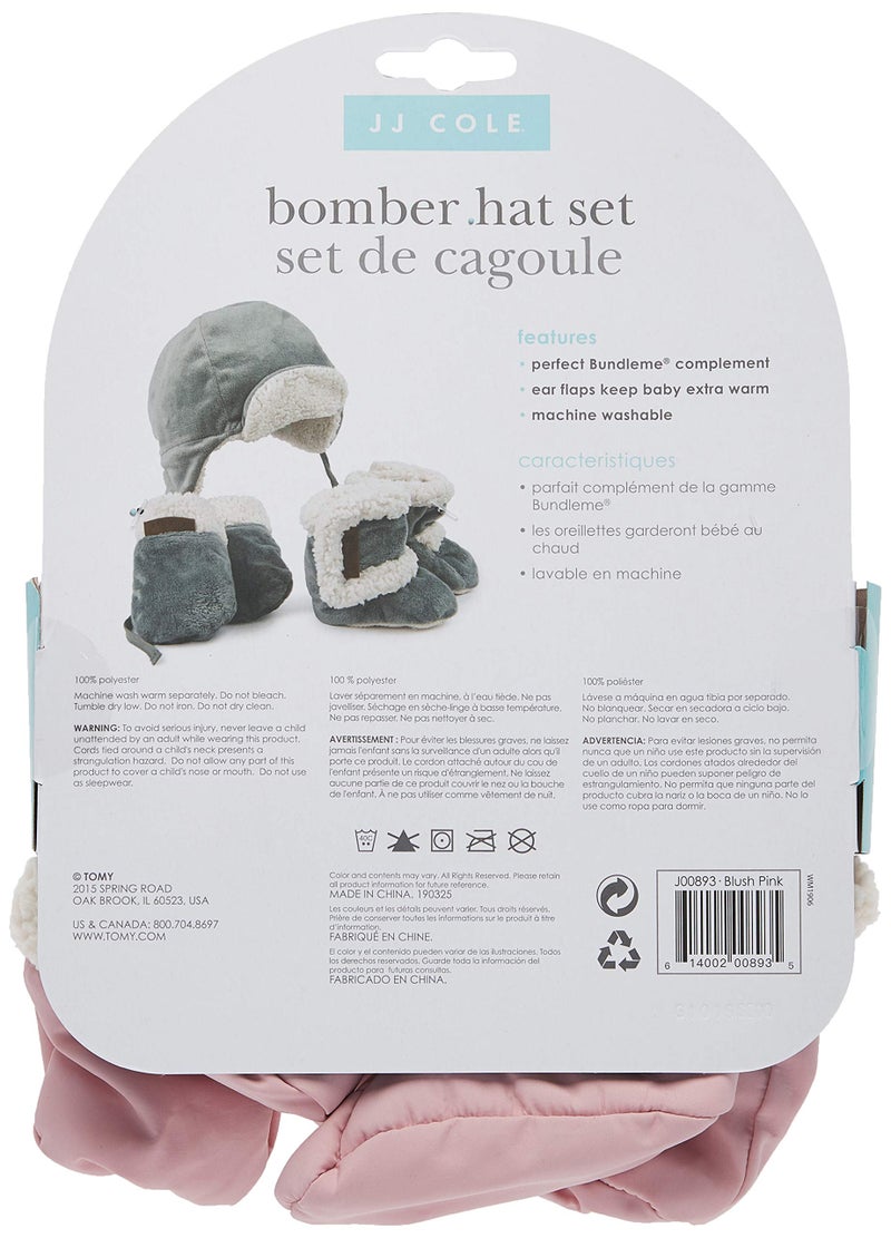 JJ Cole Baby Winter Hat, Mitten, and Booties Set â€“ Winter Baby Essentials â€“ 0 to 6 Months - Blush Pink - Image 5