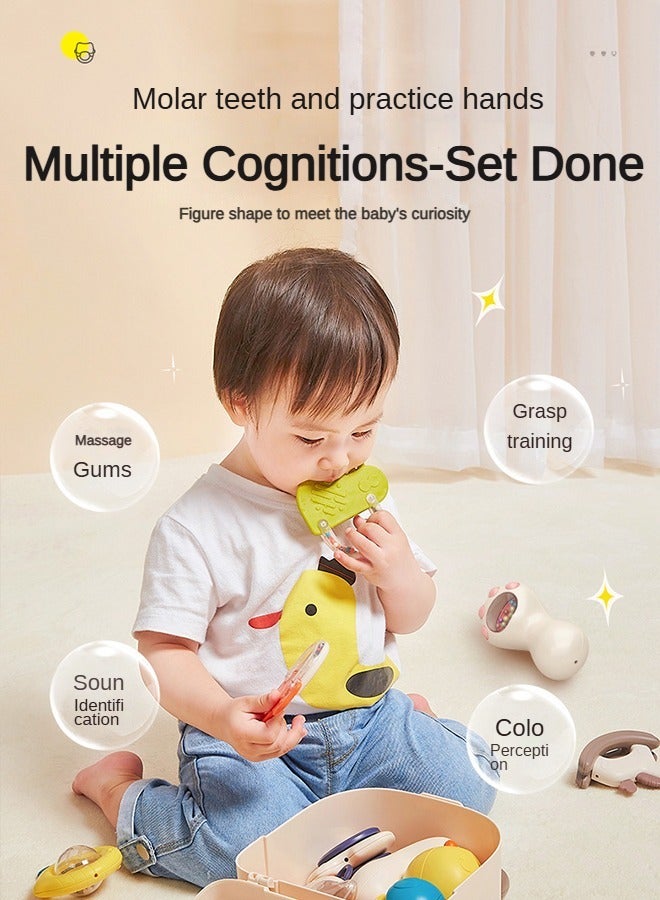 Haidue 10pcs Baby Rattle Toy  Infant Teething Toys  Grab and Spin Rattles Sensory Toy Set  Food Grade Silicone Material  Baby Toys Gift for Babies 0-12-24 Months Boys Girls  Early Educational Toy Set - Image 2