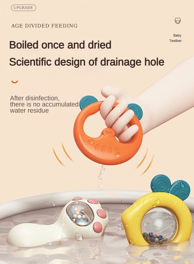 Haidue 10pcs Baby Rattle Toy  Infant Teething Toys  Grab and Spin Rattles Sensory Toy Set  Food Grade Silicone Material  Baby Toys Gift for Babies 0-12-24 Months Boys Girls  Early Educational Toy Set - Image 3