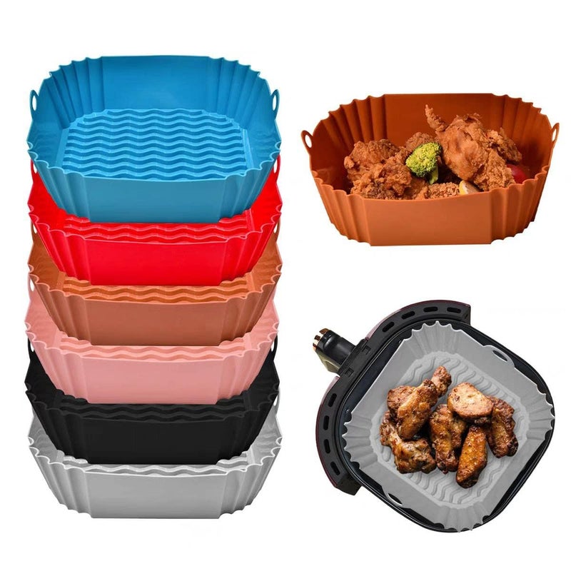 Silicone Air Fryer Liner, Reusable Air Fryer Liner, Non-Stick Silicone Liner, 22cm - 1 Piece Random Color - Image 3