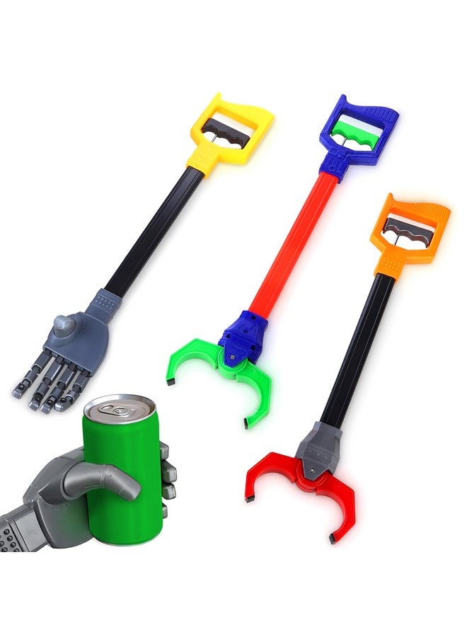 بيك ايه توي أداة إمساك الألعاب التفاعلية، يد روبوت ومخلب روبوتي، مجموعة من 3 قطع، لعبة ممتعة للتعلم المبكر وتنسيق اليد والعين، ذراع طويل 18 بوصة، أداة إمساك قوية - Image 1