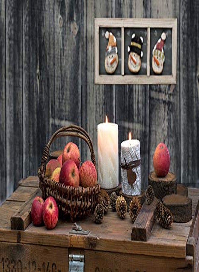 Attraction Design Wood Snowman Wall Decor Hanging Christmas Sign, Rustic Snowmen Decoration Wall Art Wooden Holiday Decorative Sign Hanging Xmas Décor 16.8X6.6in - Image 4