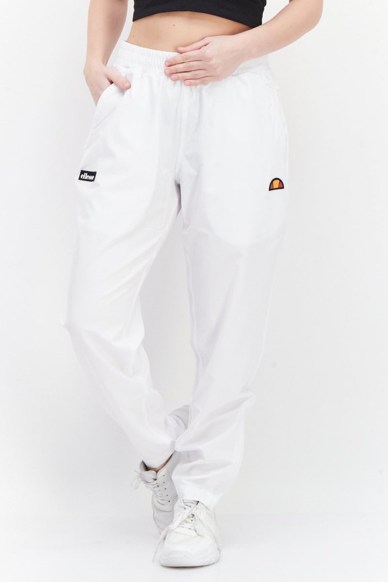 Ellesse سروال رياضي برباط للنساء بتصميم عادي، أبيض - Image 1