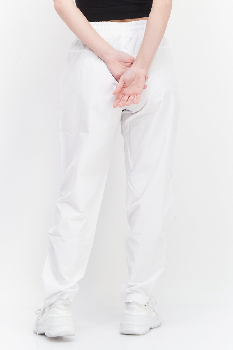 Ellesse سروال رياضي برباط للنساء بتصميم عادي، أبيض - Image 4