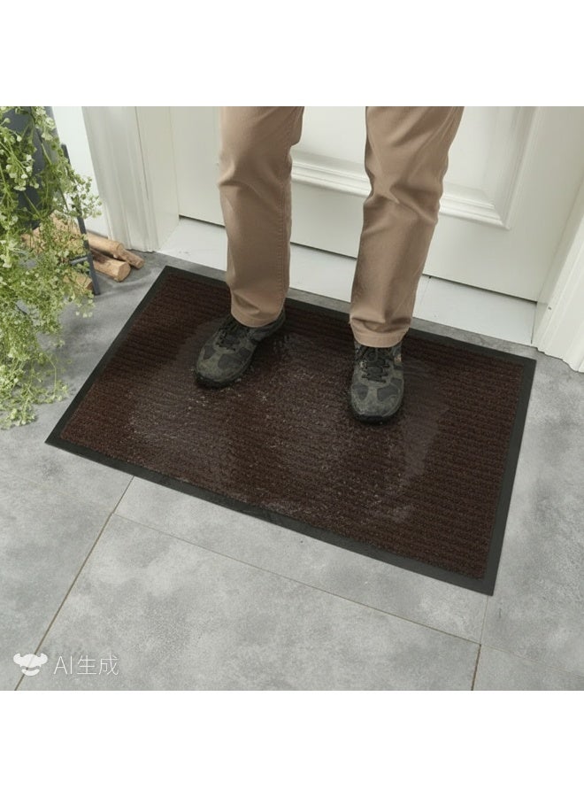 الأزرق جي دبليو سجادة باب المدخل مخططة لامتصاص الماء بنية اللون - Image 4