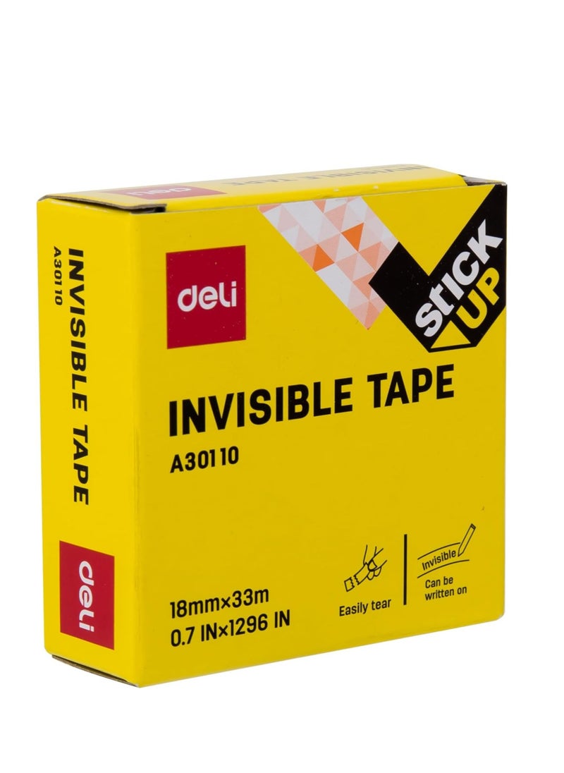 Deli - 6 pcs Deli Invisible Office Tape, 33 Meter Length X 18 mm Width - Image 1