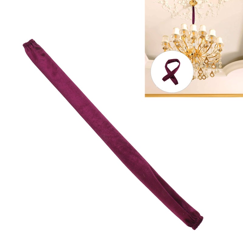Chain Cover Dustproof Wire Flannelette Cloth 60cm Length 5cm Width with Zipper for Protection Purple - Image 2