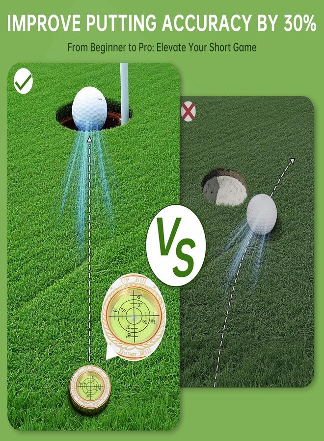 قارئ RSRIHE Pro Golf Green، علامة كرة الجولف مع فقاعات أفقية عالية الدقة، أداة مساعدة للتسديد، هدية جولف مثالية للرجال والنساء - Image 5
