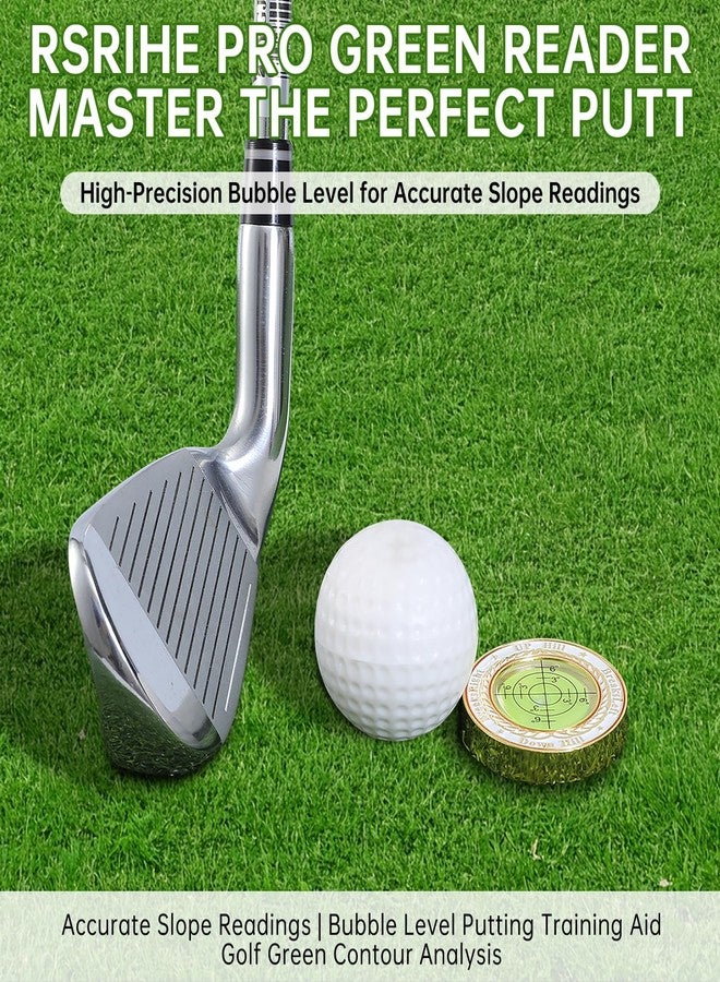 قارئ RSRIHE Pro Golf Green، علامة كرة الجولف مع فقاعات أفقية عالية الدقة، أداة مساعدة للتسديد، هدية جولف مثالية للرجال والنساء - Image 2