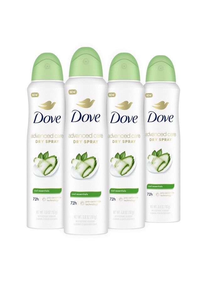 Dove Dove Advanced Care Antiperspirant Deodorant Dry Spray Cool Essentials 4 Count Antiperspirant deodorant for helping your skin barrier repair after shaving With Pro Ceramide Technology 3.8 oz - Image 1