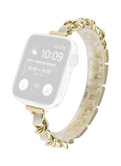 Replacement Strap For Apple Watch Series Gold/White