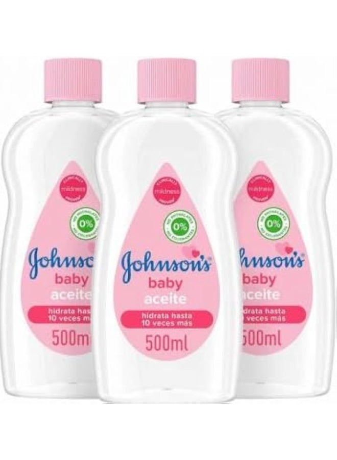 Johnson's Baby Oil 500ML 2+1 - Image 1