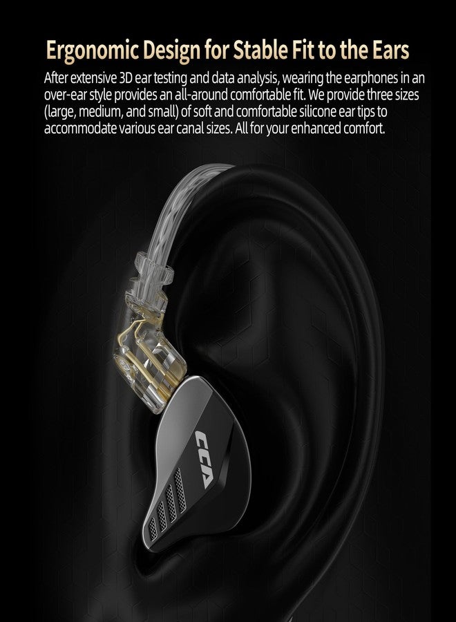 سي سي أيه سماعات أذن داخلية للعازفين من CCA، مزودة بمحركات صوتية هجينة ثلاثية (2BA+1DD)، توفر صوت جهير عالي الدقة وعزلًا للضوضاء، وصوت ستيريو واضح، وسماعات مريحة لمهندسي الصوت والموسيقيين (مع ميكروفون). - Image 4