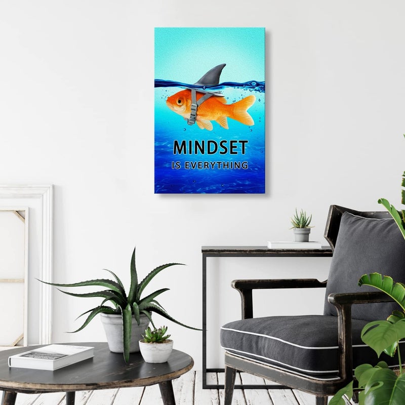 WHAOMIOT Mindset Is Everything Canvas Wall Art - Image 4