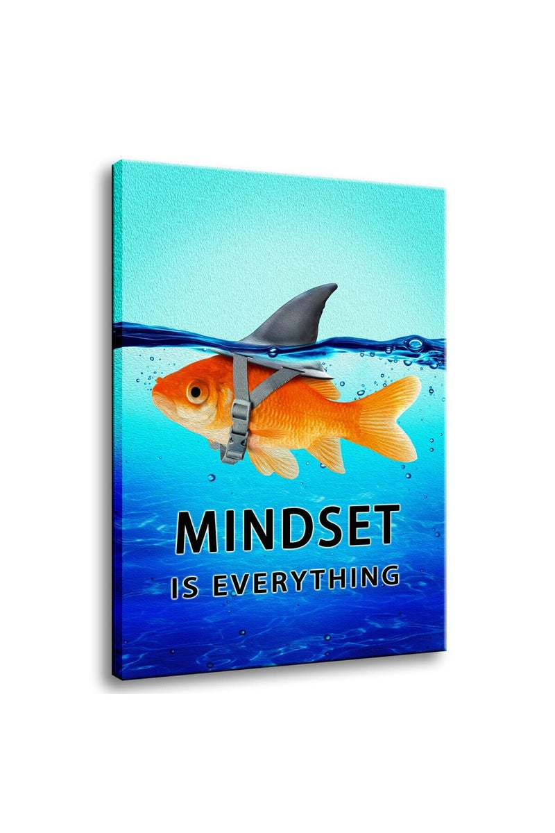 WHAOMIOT Mindset Is Everything Canvas Wall Art - Image 1