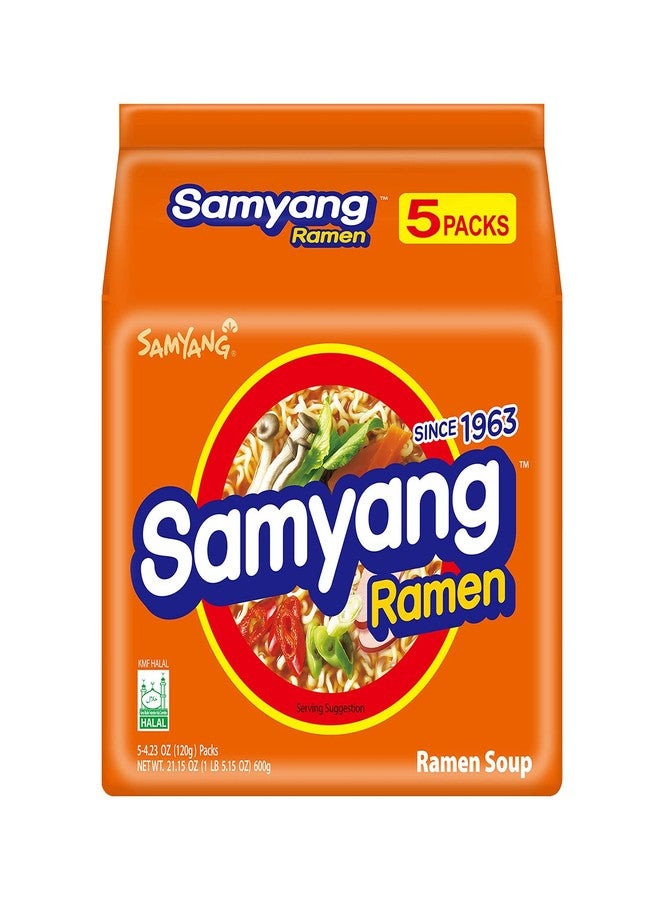 Samyang شوربة نودلز كورية ساميانغ، 4.23 أونصة (عبوة من 5) - Image 1