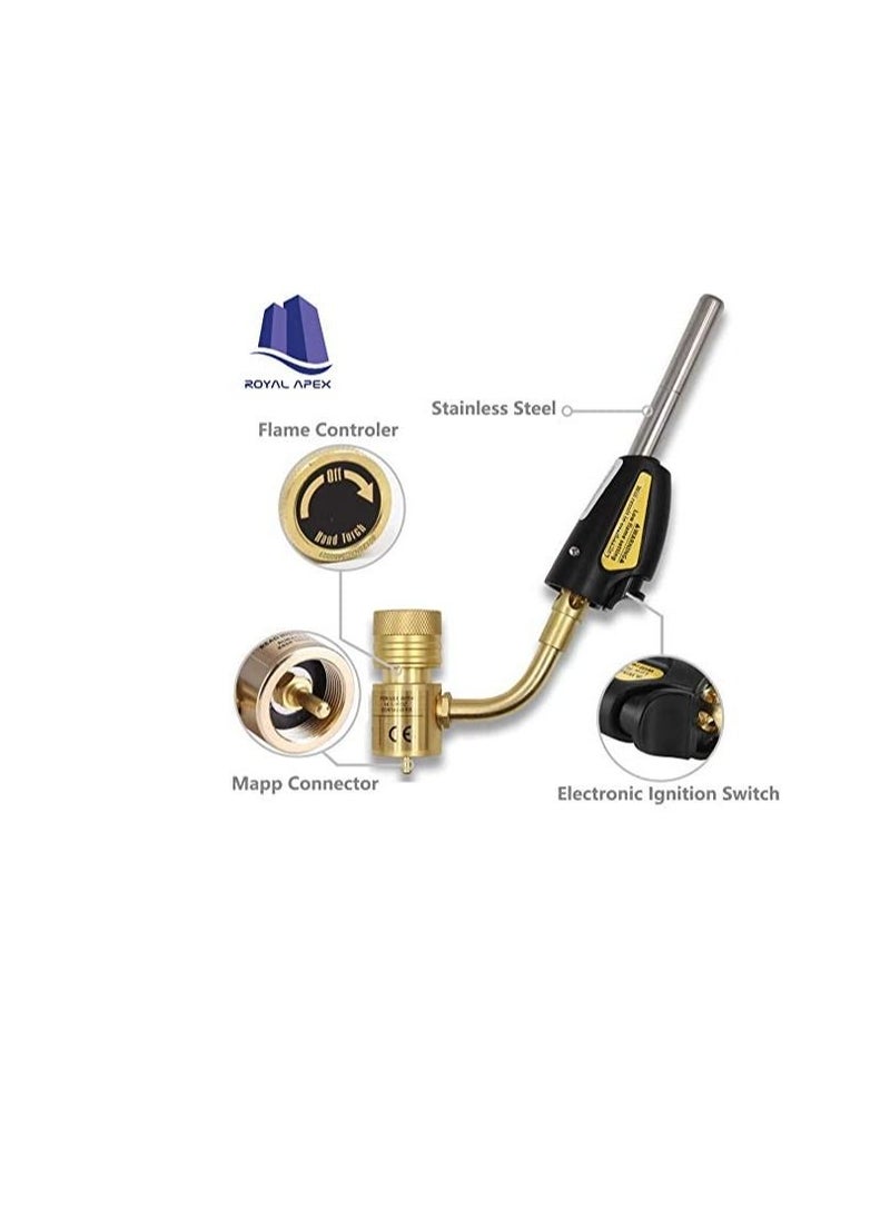 Generic - Hand Torch Tips, Torch Swirl, MAP-Pro/LPG, Self Lighting, Gas Self Ignition Turbo Torch Regulator Brazing Soldering & Welding, Plumbing Gun - Image 1