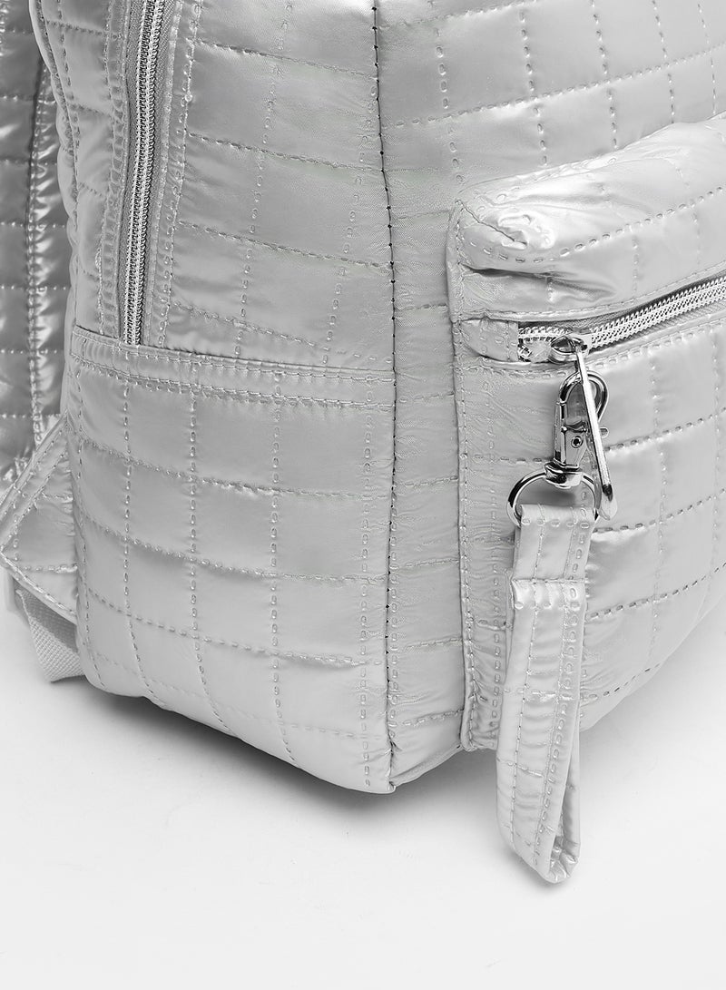 Must Must Soft Silver Pearl Backpack - Image 3