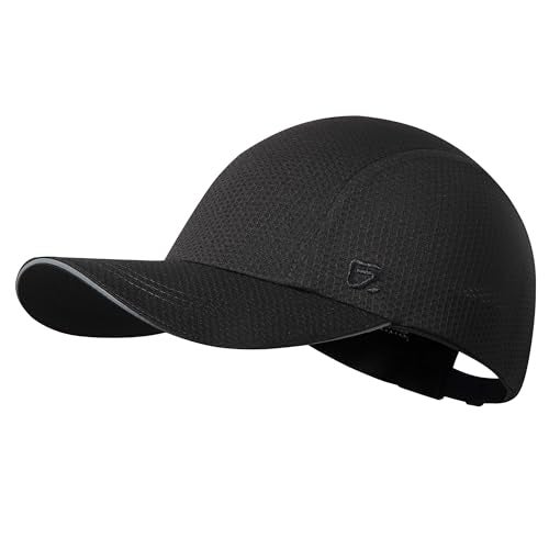 GADIEMKENSD Women's Race Day Running Hat Performance Mesh Baseball Cap - Excellent Ventilation, Lightweight, Reflective Safety Ponytail Hats for Exercise Golf Hiking Beach Workout Gym Black - Image 1