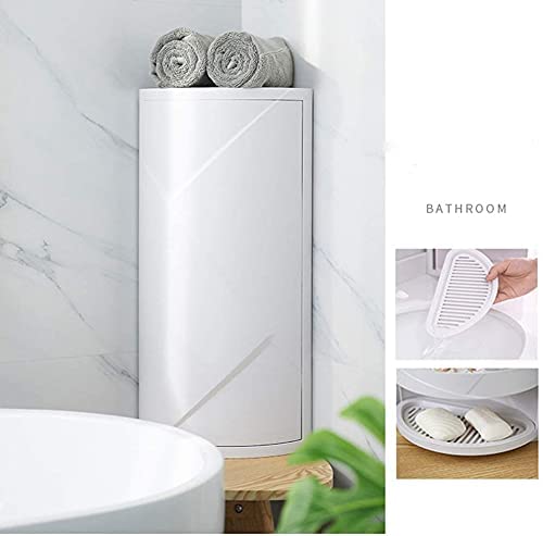Verana Bathroom 360° Rotating Triangle Shelf, Corner Shelf, Bathroom Multilayer Storage Rack, Suitable for Living Room, Kitchen, Bathroom, Etc. (Medium) - Image 5