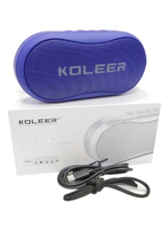 KOLEER S29 Portable Bluetooth Wireless Speaker High Quality Extra Bass Portable Bluetooth Speaker BLUE