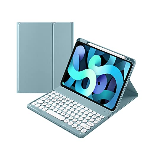 kaitesi Keyboard Case Mouse for iPad Air 11" (M3/M2)/ Air 5th/ 4th Generation 10.9"/ iPad Pro 11 4th/3rd/2nd/1st Gen Cute Round Keys Detachable Keyboard (Blue) - Image 2