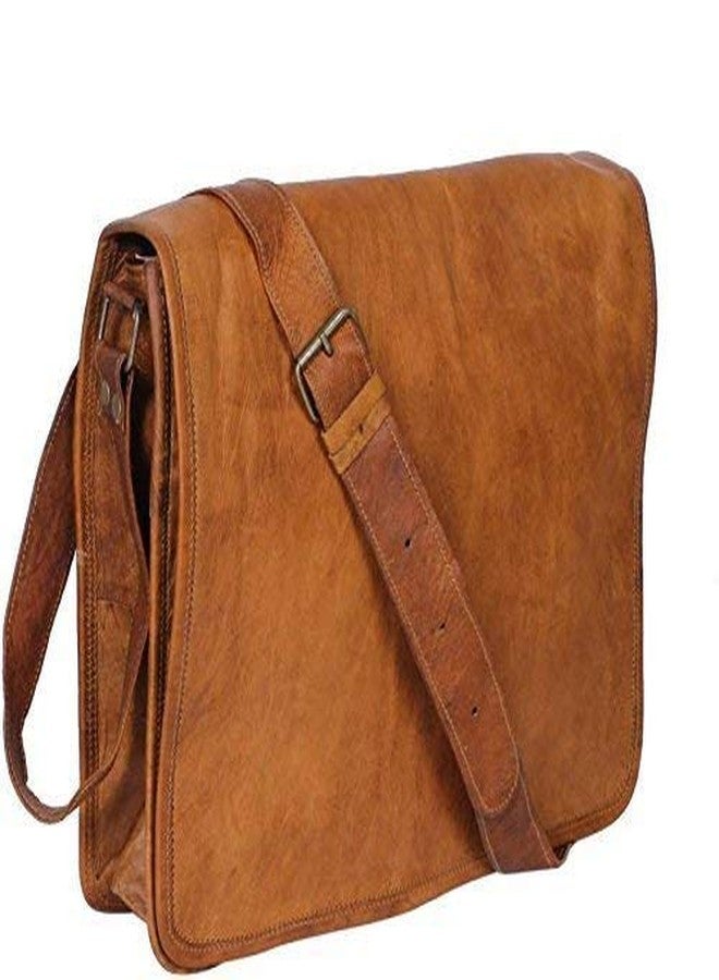 RSN Vintage Genuine Leather Crossbody Laptop Messenger Bag (Brown - 15"x11"x4" LxHxW) - Image 1