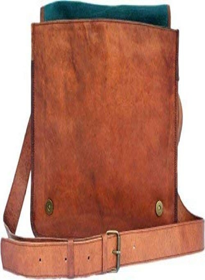 RSN Vintage Genuine Leather Crossbody Laptop Messenger Bag (Brown - 15"x11"x4" LxHxW) - Image 3