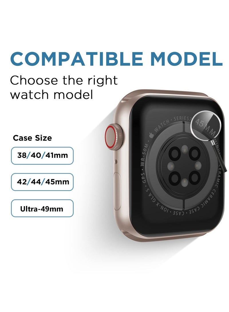 KASTWAVE Sports Band for Apple Watch Series 7, Transparent Clear Soft Silicone Crystal Strap with Case, Compatible with Apple Watch Band Series 7 Clear 42mm 44mm 45mm, for Men, Women - Image 2