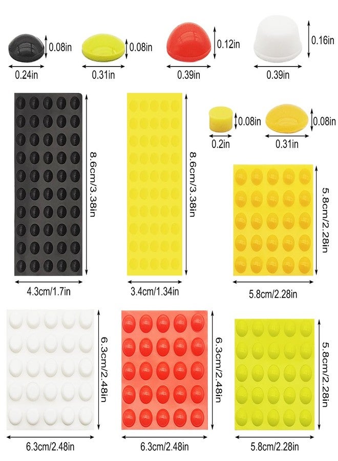 CKANDAY 200 Pcs Bump Dots for Visually Impaired, 5 Colors 4 Sizes 3 Shapes Low Vision Aids, Raised Tactile Stickers, Adhesive Braille Bump Sticker, Low Vision&Visually Impaired Products for Elderly, Blind - Image 2
