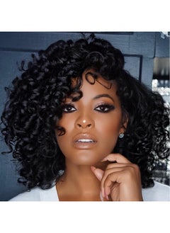 Eerya 7 Packs GoGo Curl Crochet Hair 10 Inch Short Curly Crochet Hair for Women Water Wave Beach Curl Deep Twist Crochet Braids Synthetic Braiding Hair Extensions(10 Inch, 1B)  - Image 1