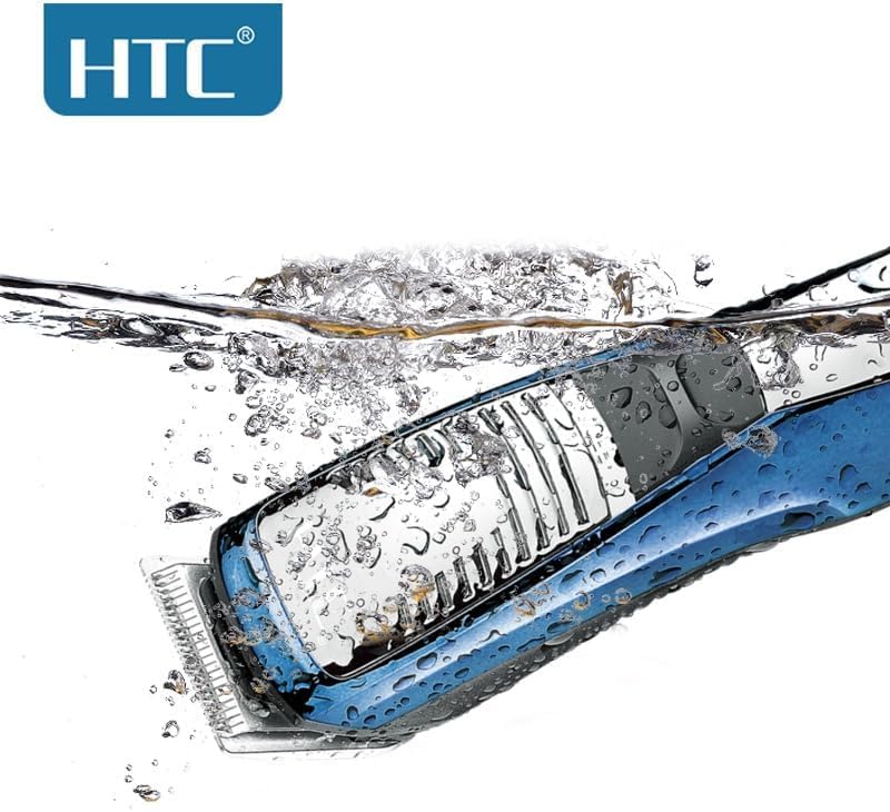 HTC AT-029 Cordless Rechargeable Hair Trimmer, Blue - Image 4