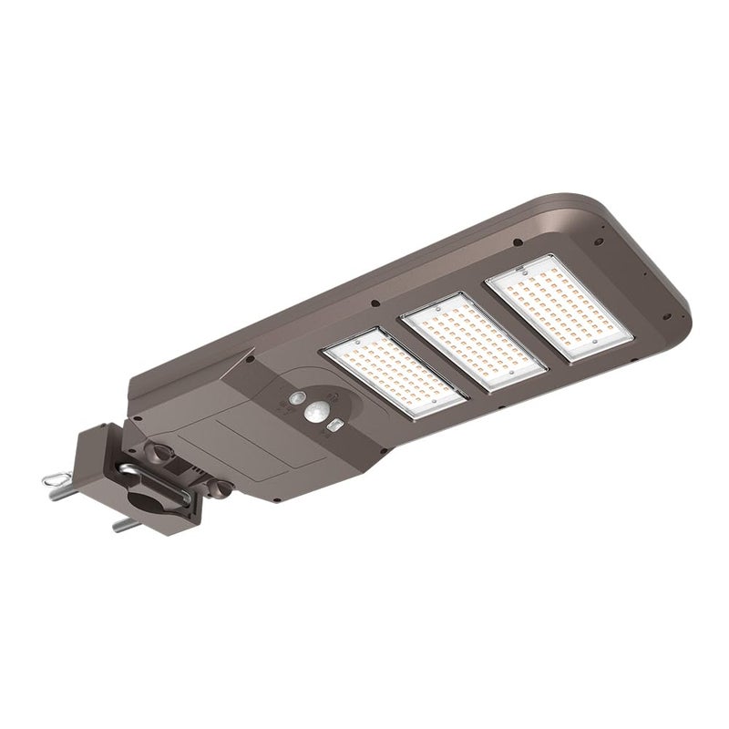 HALO 100Watt Equivalent 4500Lumens Solar Powered Outdoor Integrated LED Flood Light with Integrated Motion and D2D Sensor