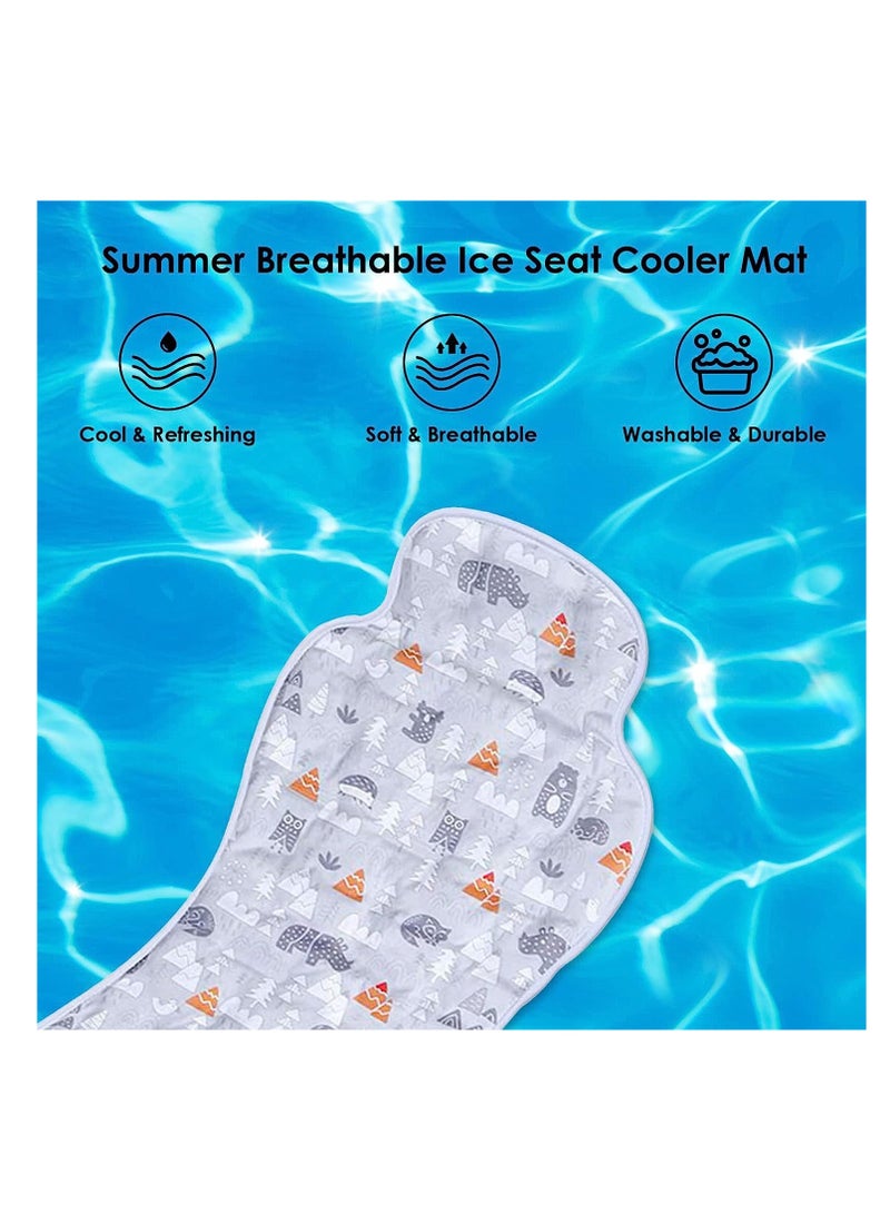Stroller Seat Cooling Mat Children Gel Car Seat Cooler Pad Breathable Ice Seat Cooler Mat Multifunctional Baby Cushion Suitable for Stroller Baby Dining Chair Child Safety Seat  - Image 4