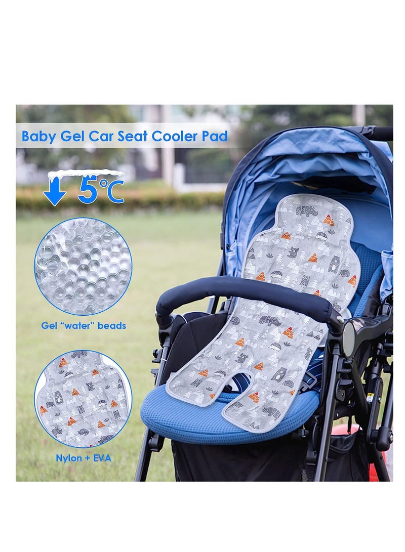 Stroller Seat Cooling Mat Children Gel Car Seat Cooler Pad Breathable Ice Seat Cooler Mat Multifunctional Baby Cushion Suitable for Stroller Baby Dining Chair Child Safety Seat  - Image 2