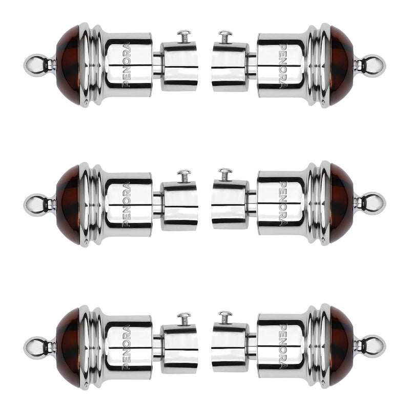 PENORA Penora 1 inch Curtain Rod End Caps Rose Gold Curtain SupportBracketsHolders Pack of 6 - Image 1