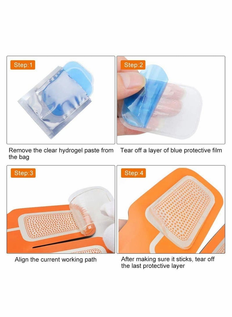 Loquat Abs Trainer Replacement Gel Pads, DELFINO Muscle Stimulator Gel Pads Abdominal Toning Belt Gel Pads Accessories Replacement Pads Muscle for Abs Toner Stimulator Abdominal Muscle Trainer, 36 Pcs - Image 5
