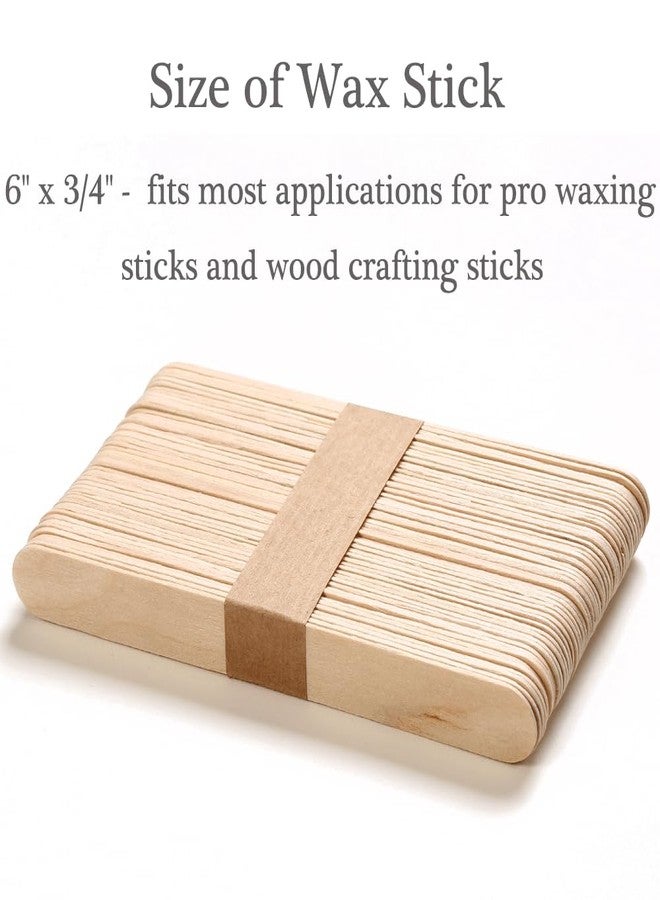 Borogo 150Piece Waxing Sticks for Hair Removal - Borogo 6'' Premium Splinter-Free Wooden Wax Sticks for Waxing, Wax Stick for Body and Face Waxing - Image 3