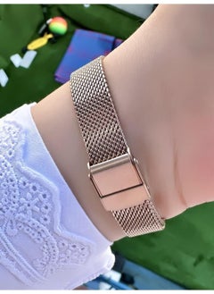 Ferrucci Women's Emerald Gold Mesh Strap Thin Frame Stylish Quartz Wristwatch - Metal Case, Round Dial  - Image 3