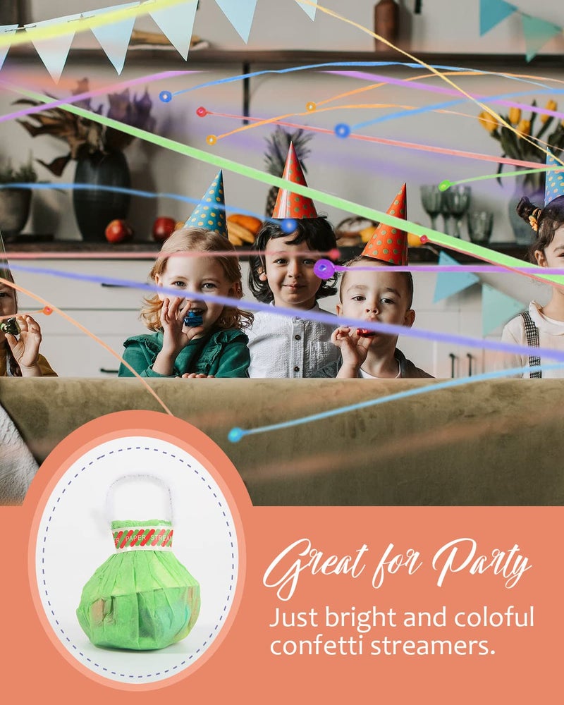 Battife 10Pack Streamers Poppers - Colorful Hand Throw Confetti Poppers  No Mess Paper Crackers For Birthday Wedding Party Celebrations  Multi-Color - Image 4