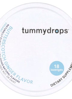 TUMMYDROPS Butterscotch Ginger 18 Lozenges 