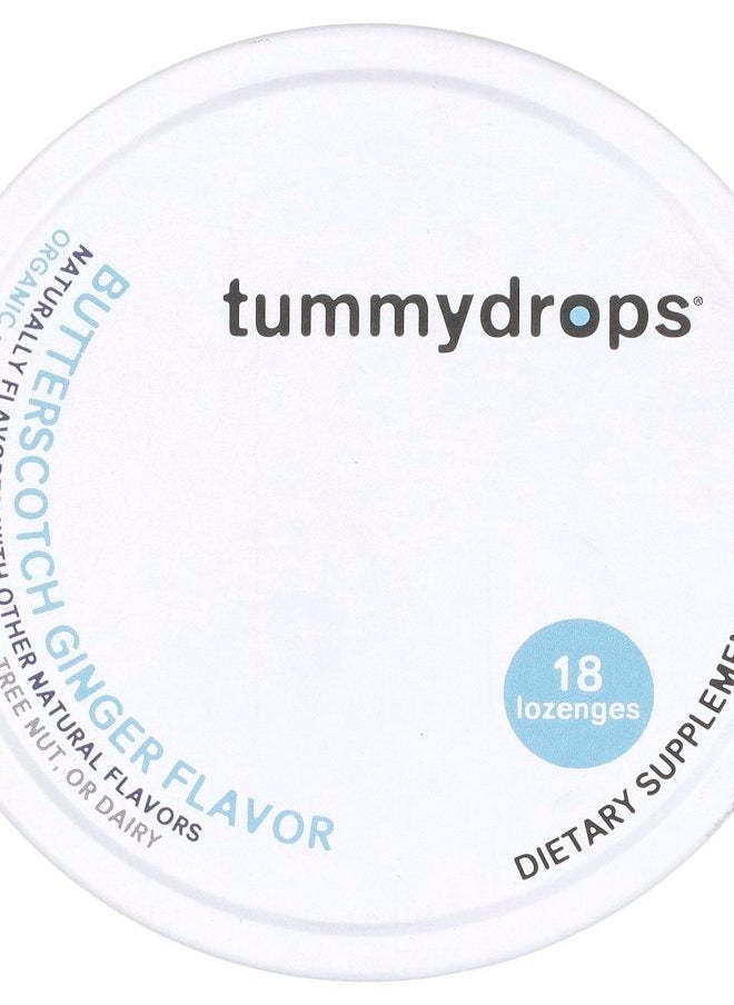 TUMMYDROPS Butterscotch Ginger 18 Lozenges 
