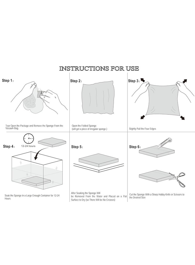 SYOSI 4 PCS Filter Foam Sponges, Filter Media Pad, Filter Sponge, Cut-to-Size Foam for Aquarium Fish Tank (50 * 50 * 4CM - 25PPI*2 + 35PPI*1 + 50PPI*1) - Image 4