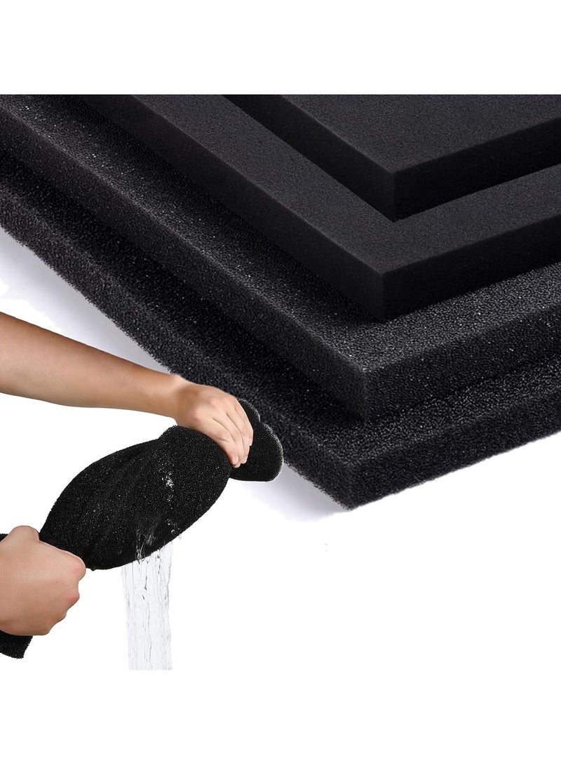 SYOSI 4 PCS Filter Foam Sponges, Filter Media Pad, Filter Sponge, Cut-to-Size Foam for Aquarium Fish Tank (50 * 50 * 4CM - 25PPI*2 + 35PPI*1 + 50PPI*1) - Image 1